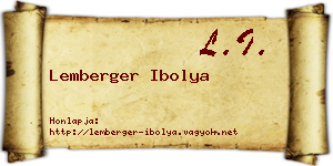 Lemberger Ibolya névjegykártya